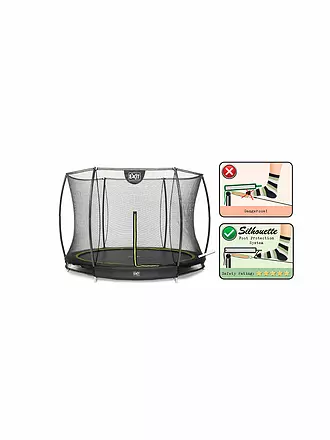 EXIT TOYS | Silhouette Bodentrampolin 244cm mit Sicherheitsnetz | 